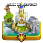 منظره افسانه ای نبرد اژدها